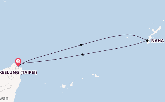 Oost-Azië vanaf Keelung (Taipei), Taiwan met de Costa Serena