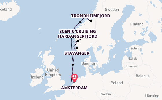 Norway from Amsterdam, Netherlands with the Zuiderdam