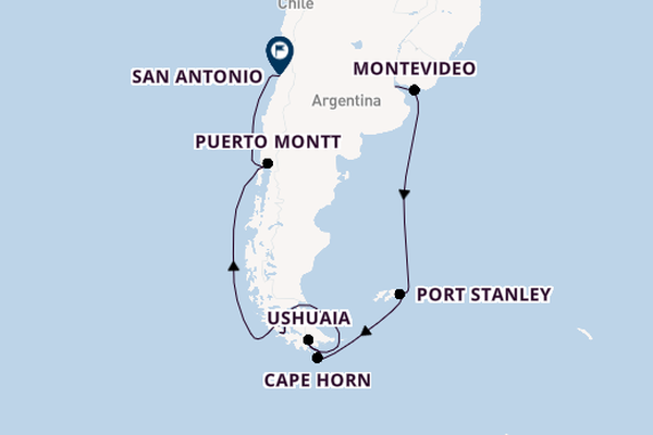 South America from Buenos Aires, Argentina with the Oosterdam