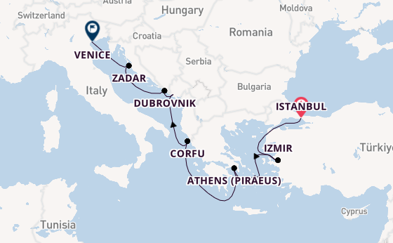 Eastern Mediterranean from Istanbul, Turkey with the Seven Seas Explorer