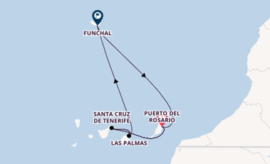 Kanarische Inseln ab Puerto del Rosario, Fuerteventura, Spanien auf AIDAsol