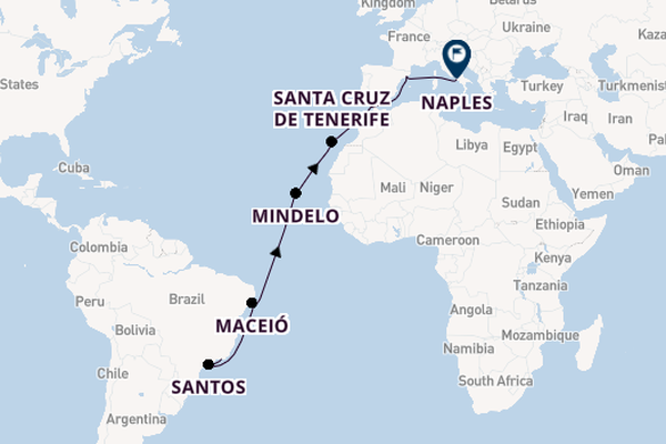 Transatlantic & Repositioning from Rio de Janeiro, Brazil with the MSC Orchestra 