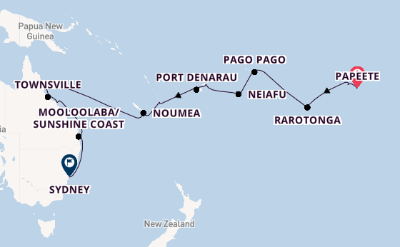 Polynesia from Papeete, Tahiti, French Polynesia with the Seven Seas Splendor