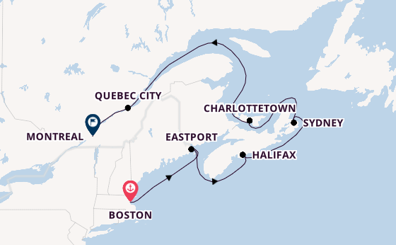 New England from Boston, Massachusetts with the Volendam