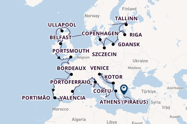 Mediterranean Sea from Stockholm, Sweden with the Azamara Quest
