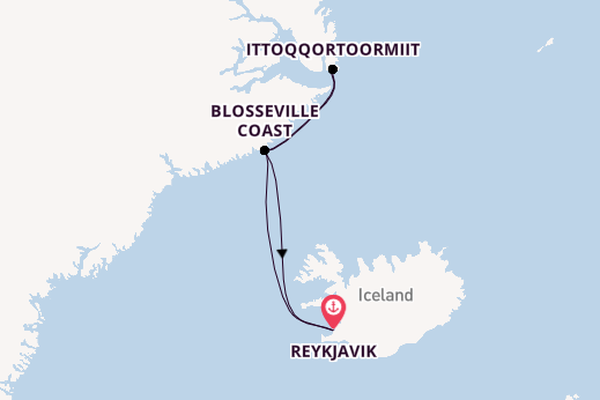Arctic Ocean from Reykjavik, Iceland with the Le Commandant Charcot