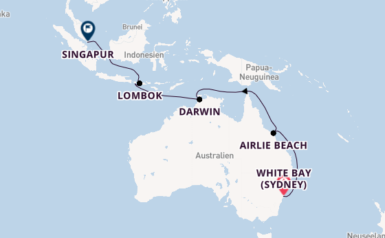 Carnival Adventure - Entdeckerroute Südostasien & Down Under