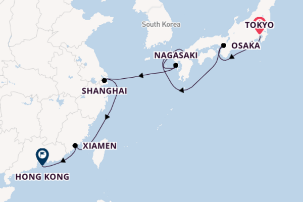 Japan from Tokyo, Japan with the Westerdam