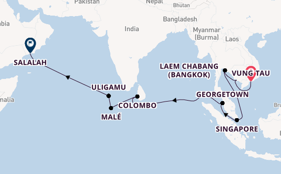 Zuidoost-Azië vanaf Vung tau met de VASCO DA GAMA
