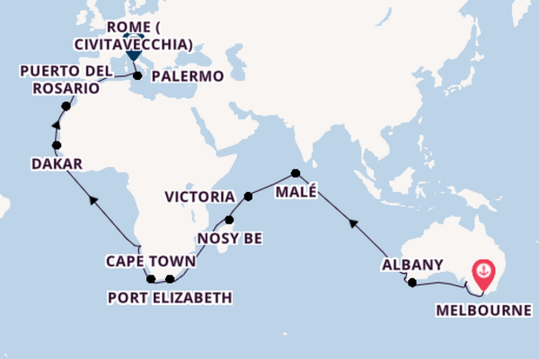 Australia from Melbourne, Australia with the MSC Magnifica