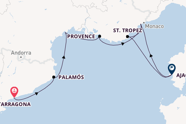 Westliches Mittelmeer ab Tarragona, Spanien auf der Azamara Quest