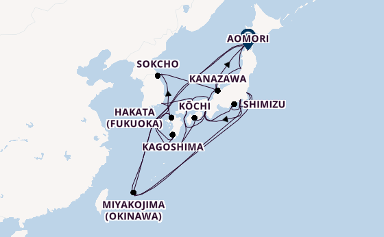 Japan from Yokohama (Tokyo), Japan with the Noordam