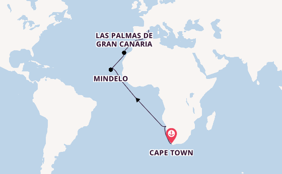 Southern Africa from Cape Town, South Africa with the Costa Deliziosa