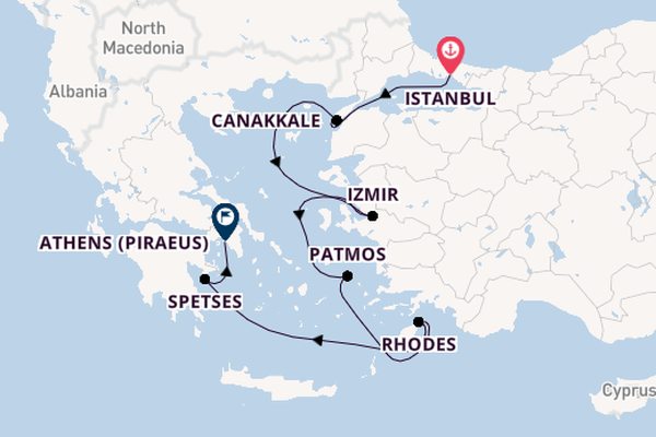 Eastern Mediterranean from Istanbul, Turkey with the Seabourn Quest
