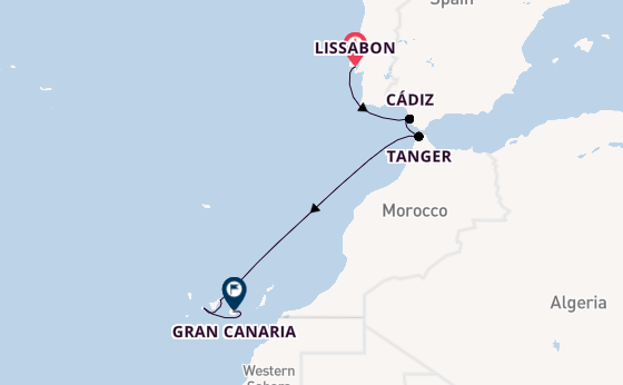 Canarische Eilanden vanaf Lissabon, Portugal met de Azamara Onward