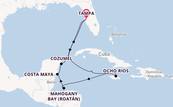 Western Caribbean from Tampa, Florida, USA with the Celebrity Summit