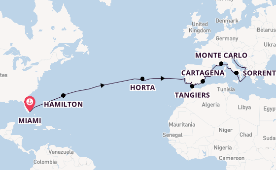 Transatlantic from Miami, Florida, USA with the Azamara Journey