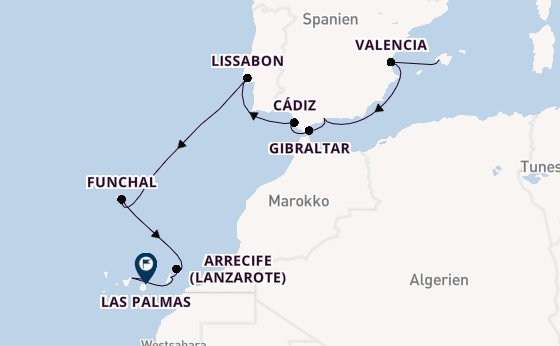 Westliches Mittelmeer ab Palma de Mallorca, Spanien auf AIDAmar
