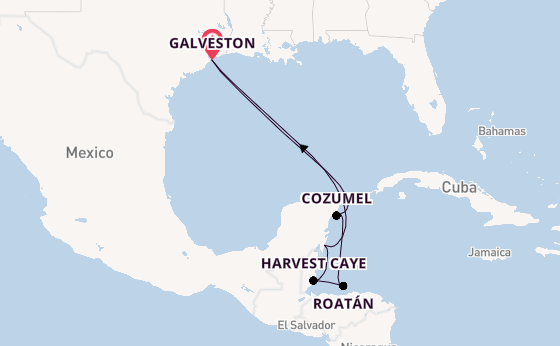 Western Caribbean from Galveston, Texas, USA with the Norwegian Escape