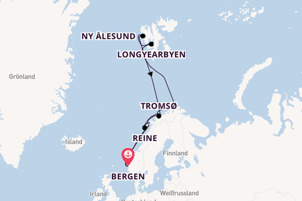 Norwegen ab Bergen, Norwegen auf der MS Trollfjord