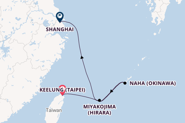 Oost-Azië vanaf Keelung (Taipei), Taiwan met de MSC Bellissima