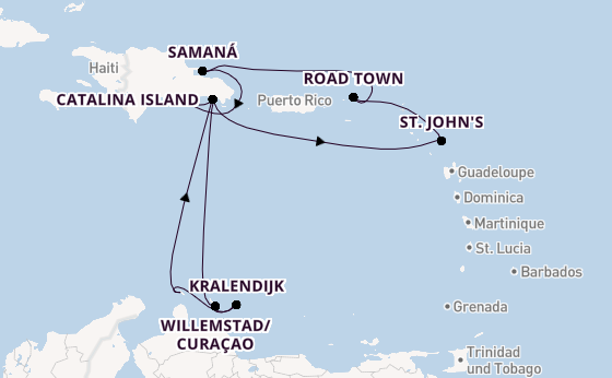 Karibik ab La Romana, Dominikanische Republik auf der Mein Schiff 5