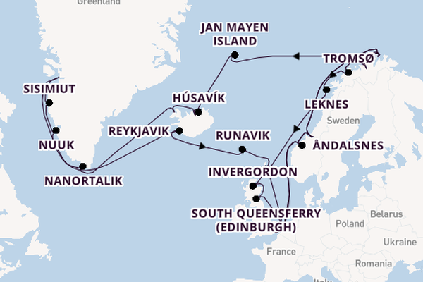 Norway from London (Dover) with the Nieuw Statendam