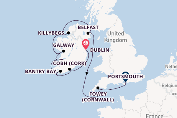 British Isles from Dublin, Ireland with the Azamara Journey