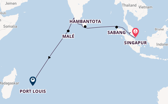 Südostasien ab Singapur, Singapur auf der Azamara Onward