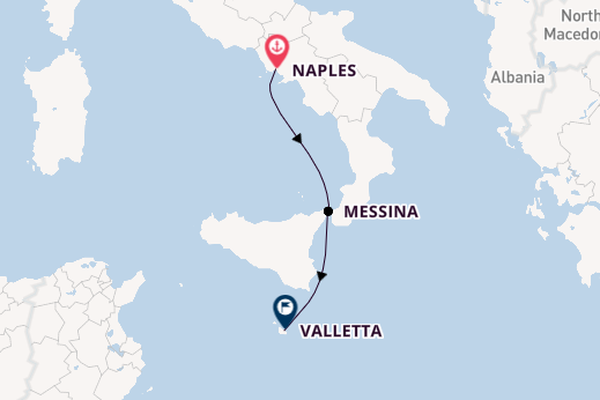 Western Mediterranean from Naples, Italy with the MSC World Europa