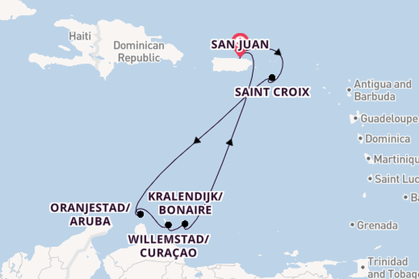 Caribbean from San Juan, Puerto Rico with the Brilliance of the Seas