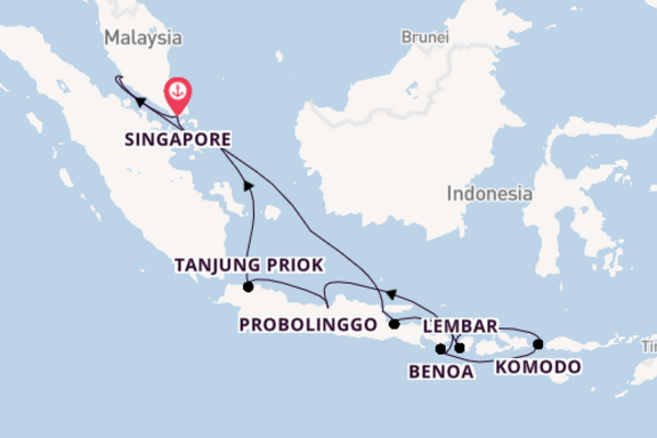 Southeast Asia from Singapore, Singapore with the Westerdam