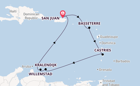 Caribbean vanaf San Juan, Puerto Rico met de Norwegian Viva