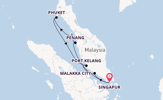 Südostasien ab Singapur, Singapur auf der Silver Muse