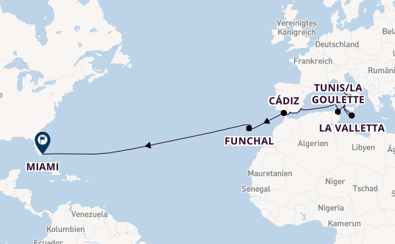 Transatlantik ab Civitavecchia (Rom), Italien auf der Silver Dawn