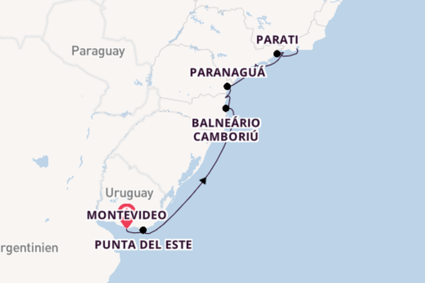 Vasco da Gama - Südamerikas Küste & Wasserfälle entdecken