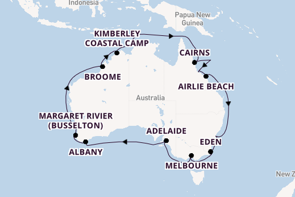 Australië vanaf Sydney, Australië met de Grand Princess