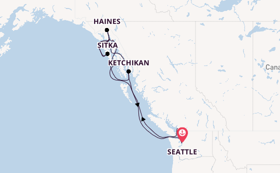 Alaska & West Canada from Seattle, Washington, USA with the Riviera