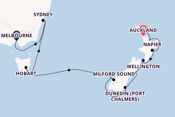 New Zealand from Auckland, New Zealand with the Azamara Pursuit