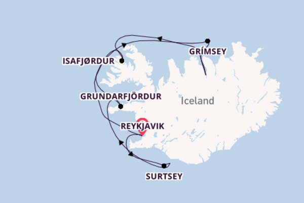 Arctica vanaf Reykjavik, IJsland met de Le Laperouse