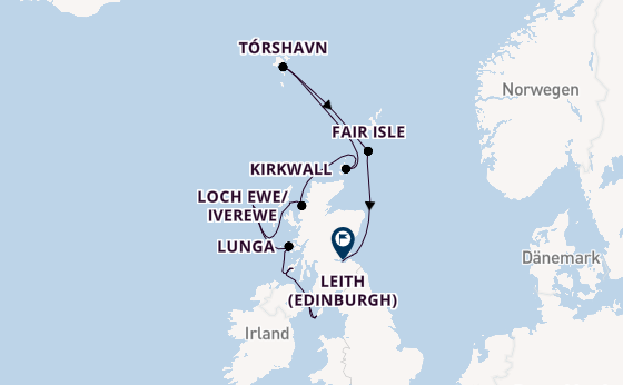 Schottland ab Belfast, Nordirland auf der Silver Wind