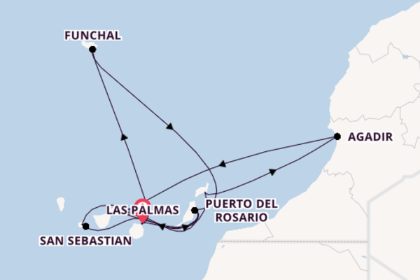 Kanarische Inseln ab Las Palmas, Gran Canaria auf AIDAluna