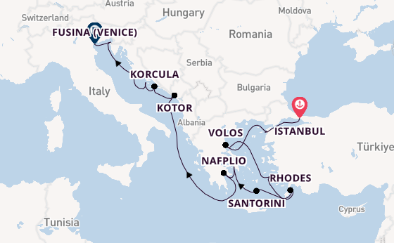 Eastern Mediterranean from Istanbul, Turkey with the Seabourn Ovation 