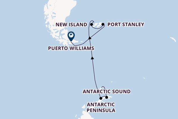 South America from King George Island, Antarctica with the Silver Endeavour