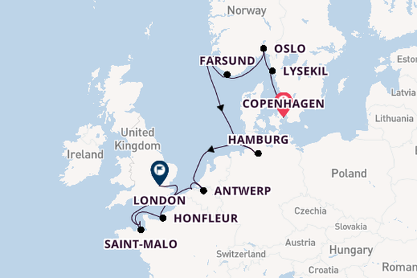 Norway from Copenhagen, Denmark with the Seabourn Quest