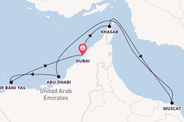 8daagse cruise vanaf Dubai