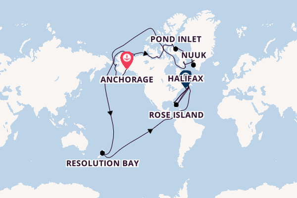 Transpacific from Anchorage, Alaska with the Seabourn Venture