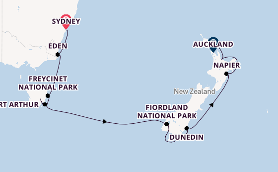 Australia and New Zealand from Sydney, Australia with the Royal Princess