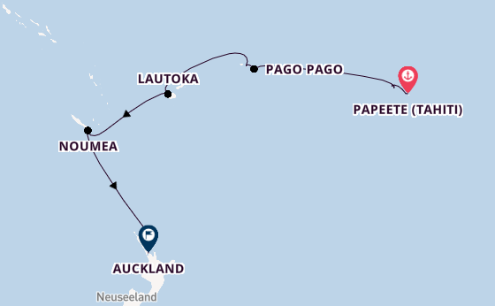 Polynesien ab Papeete (Tahiti), Französisch-Polynesien auf der Silver Whisper