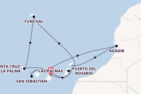 Kanarische Inseln ab Las Palmas, Gran Canaria auf der Mein Schiff 7